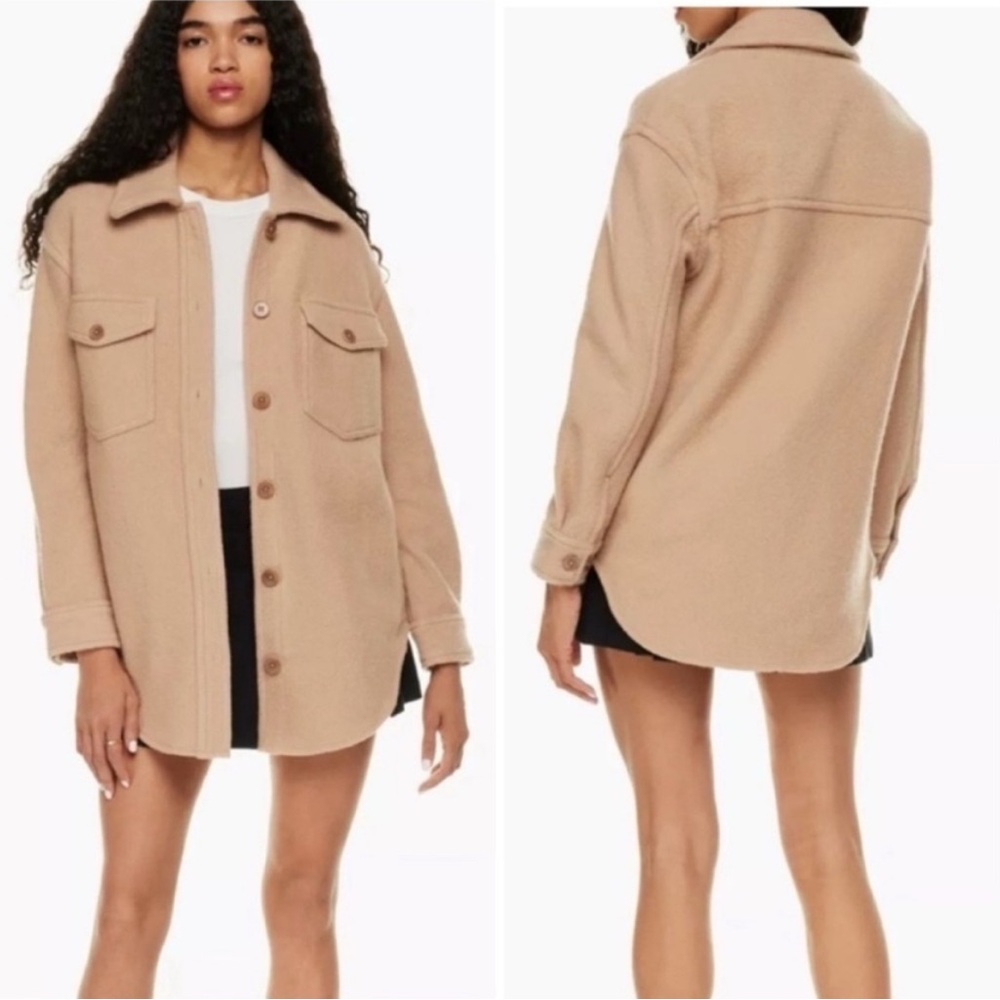 Wilfred Tan Flannel Oversized Layer S